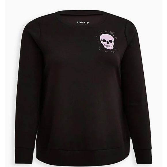 Torrid active sweatshirt skull cupro skull black size 3X - Picture 5 of 10